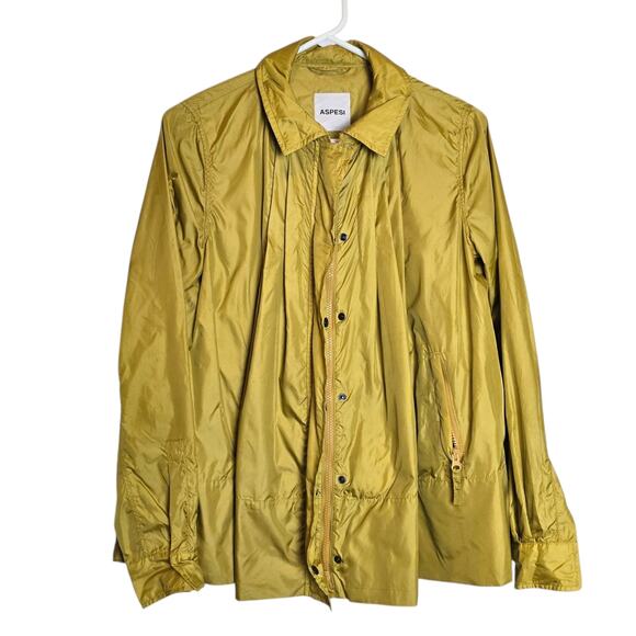 Aspesi Mustard Yellow Lightweight Nylon Jacket Size M - Picture 1 of 11